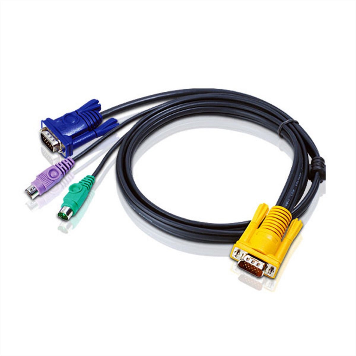 KVM Kabel VGA Male / 2x PS/2-Connector - Aten SPHD15-Y 3.0 m