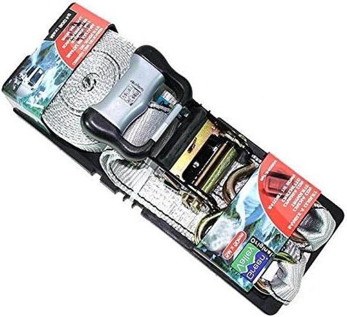 Spanband met Ratel - Sjorriem Vastzetband - Lading Zekeren - Stevige Veiligheidshaken - 500 cm x 50 mm - Blauw