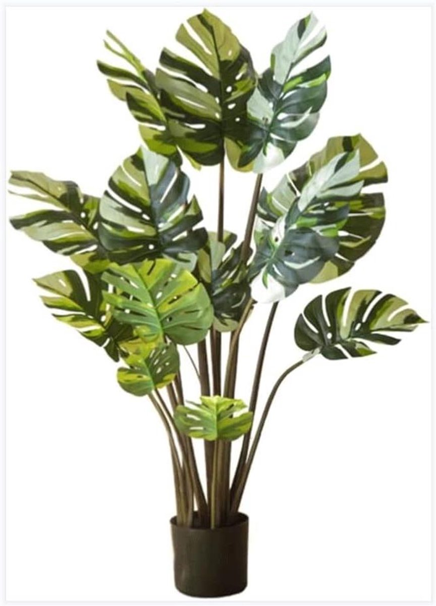 Kunstpalm Kunstboom - Nepplant Schildpadblad - Binnen Buiten Decoratie - Onderhoudsvrij Altijd Fris - 110 cm - Groen