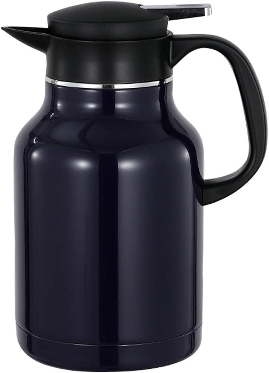 Thermoskan RVS - Theepot Koffiekan - Dranken Warm Houden - Vierlaags Vacuüm Isolatie - 16 Liter - Zwart Paars