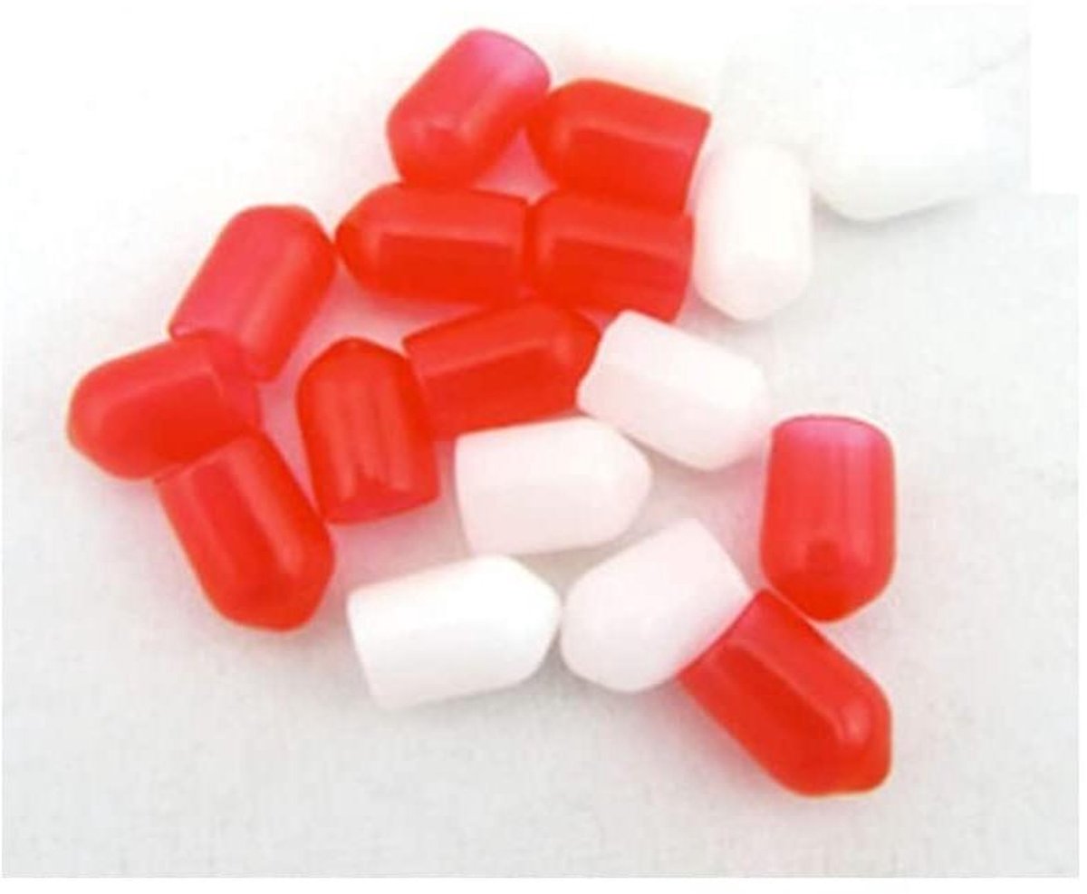 Stofkapjes Cinch - RCA Covers - Audio Apparatuur - Verwarring-vrij - 4 Stuks - Rood Wit