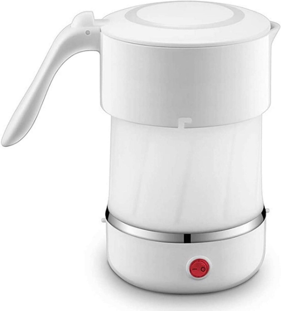Opvouwbare Waterkoker - Reis Waterkoker Mini - Kleine Huishoudens - Draagbaar Ontwerp - 0.5 L - Wit
