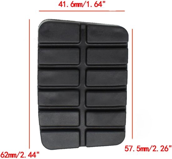 Pedaalhoezen Set - Remkoppelingspedaal Covers - Verbeterde Grip - Antislip Rubber - 2 Stuks - Zwart — afbeelding 2