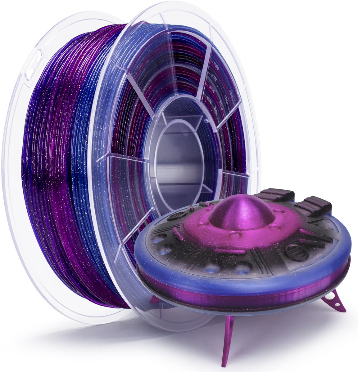 ZIRO Twinkling PLA Filament 1.75mm – 1KG – Galaxy – Diepe Glinsterende Kosmische Kleuroverloop – 3D Printer Filament