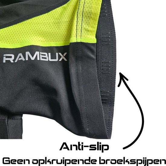 RAMBUX® - Fietsbroek Dames met Zeem - MTB Broek - Zwart Geel - Mountainbike - Fietskleding Short - Sportbroek - Maat L van RAMBUX — afbeelding 4