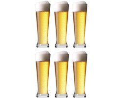 Professionele Bierglazen - (6 stuks) - 500ml - Bierglas - Bier - Glas - 50cl/0.5L - Pils - Glazen set - Hoogwaardige Kwaliteit - Vaasje - Speciaal Bier - Weizen