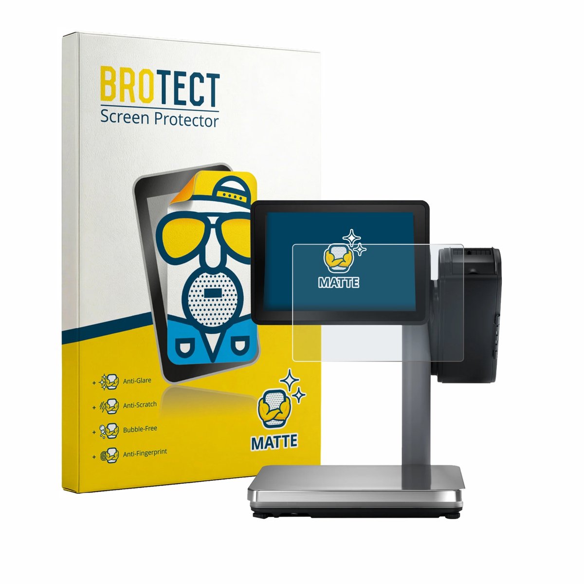BROTECT - Screenprotector voor Bizerba Q1 expert 800 12.1" - Folie Beschermfolie matte