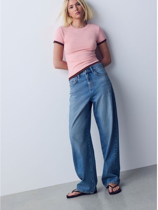Next - Dames - Jeans met wijde, ronde pijpen - Tall - Blauw