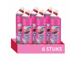 Glorix Toiletreiniger - Zonder Bleek - Floral Magnolia - 6 flessen x 750 ml - Voordeelverpakking