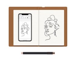 Aurixi® Digitaal Notitieblok - Digitaal Notitieblok Remarkable - Writing Tablet met Bluetooth - LED Scherm - Bruin - 25cm x 18cm x 2cm