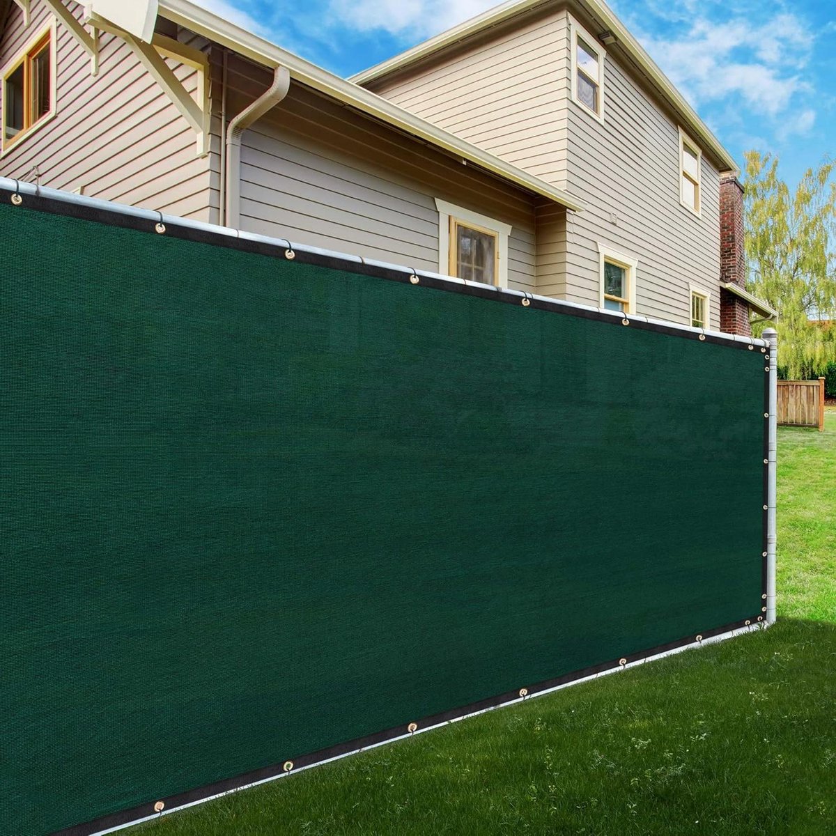 Privacy Scherm Tuin - Windscherm Stof - Meer Privacy Creëren - 90% Zichtblokkering - 6 x 104 voet - Groen