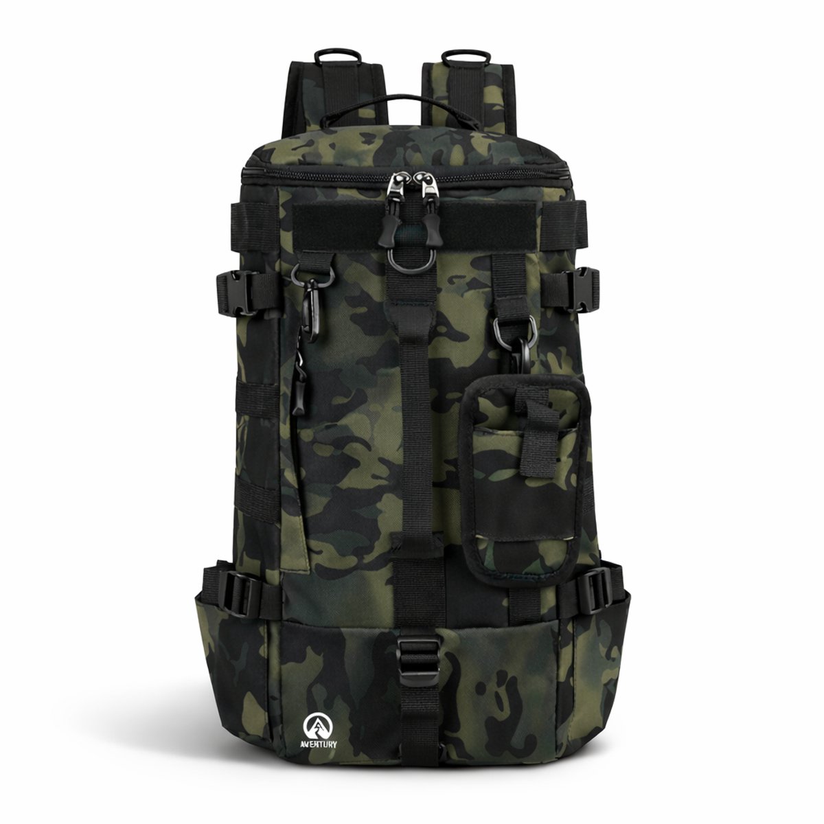 Vis rugzak 25L met Hengelhouder - Fishing Backpack - Vistas - MOLLE Systeem - Leger Groen