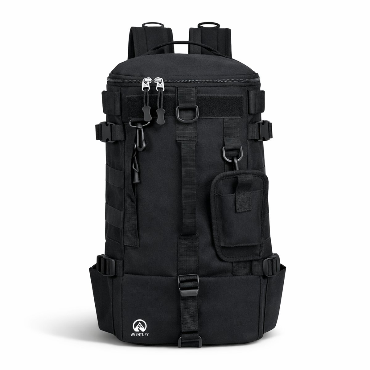 Vis rugzak 25L met Hengelhouder - Fishing Backpack - vistas - MOLLE Systeem - Zwart