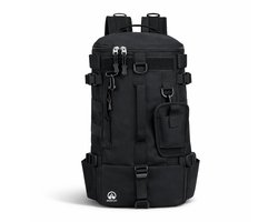 Vis rugzak 25L met Hengelhouder - Fishing Backpack - vistas - MOLLE Systeem - Zwart