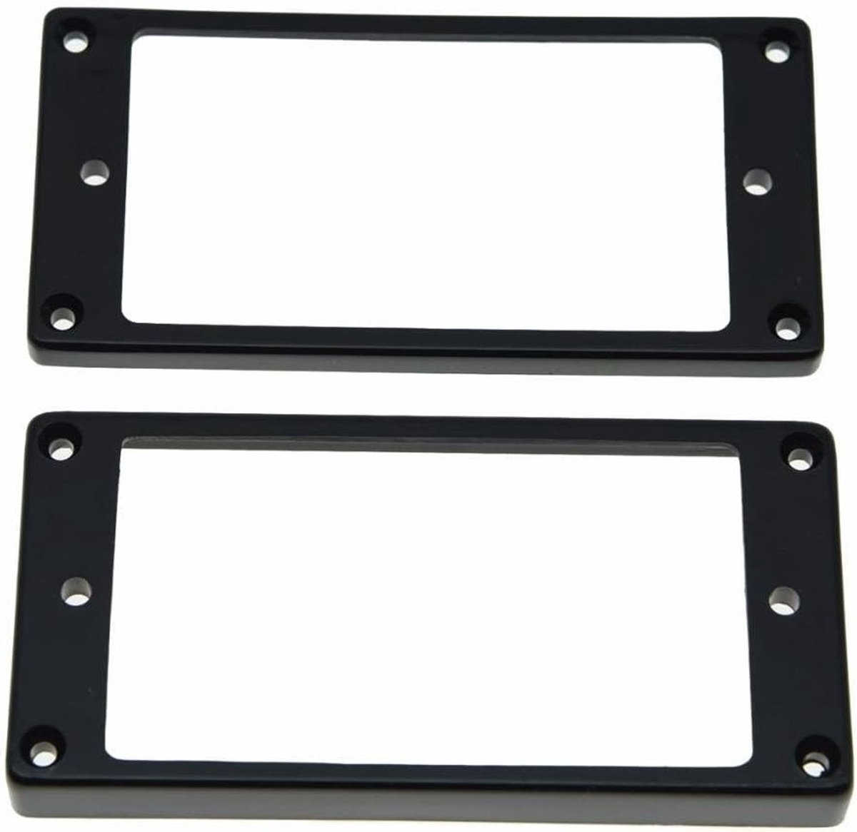 Set van 2 Plastic Humbucker Pickup Ringen voor Gitaar - Montageframe voor Neck en Bridge Pickup - Zwart