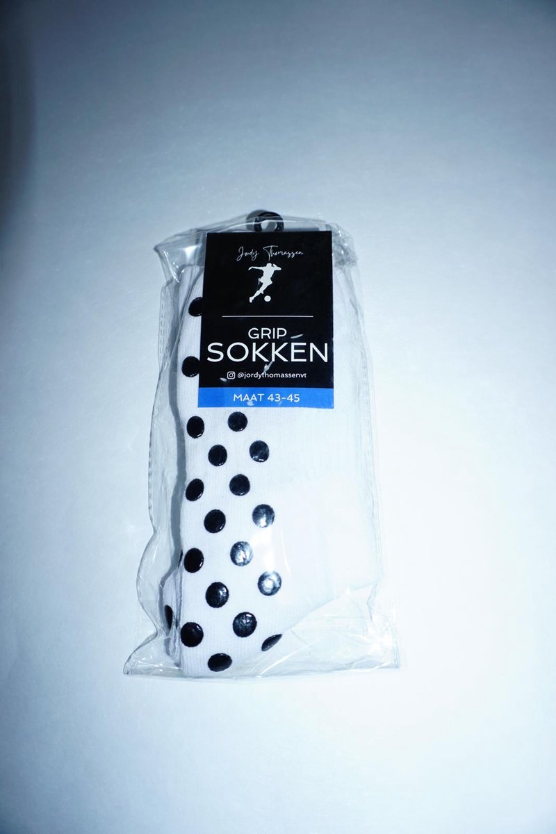 JTSPORTS Grip Sokken Voetbal – Anti Slip – Wit – Maat 43-45