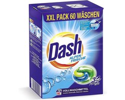 Dash 3in1 Pods - Alpenfris - Wasmiddelcapsules - XXL-Pack Witte Was 4x60 (240) Wasbeurten