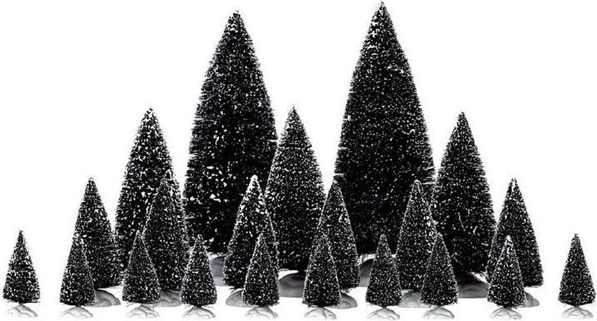 Lemax Kerstdorp Miniatuur Boompjes - 21 stuks