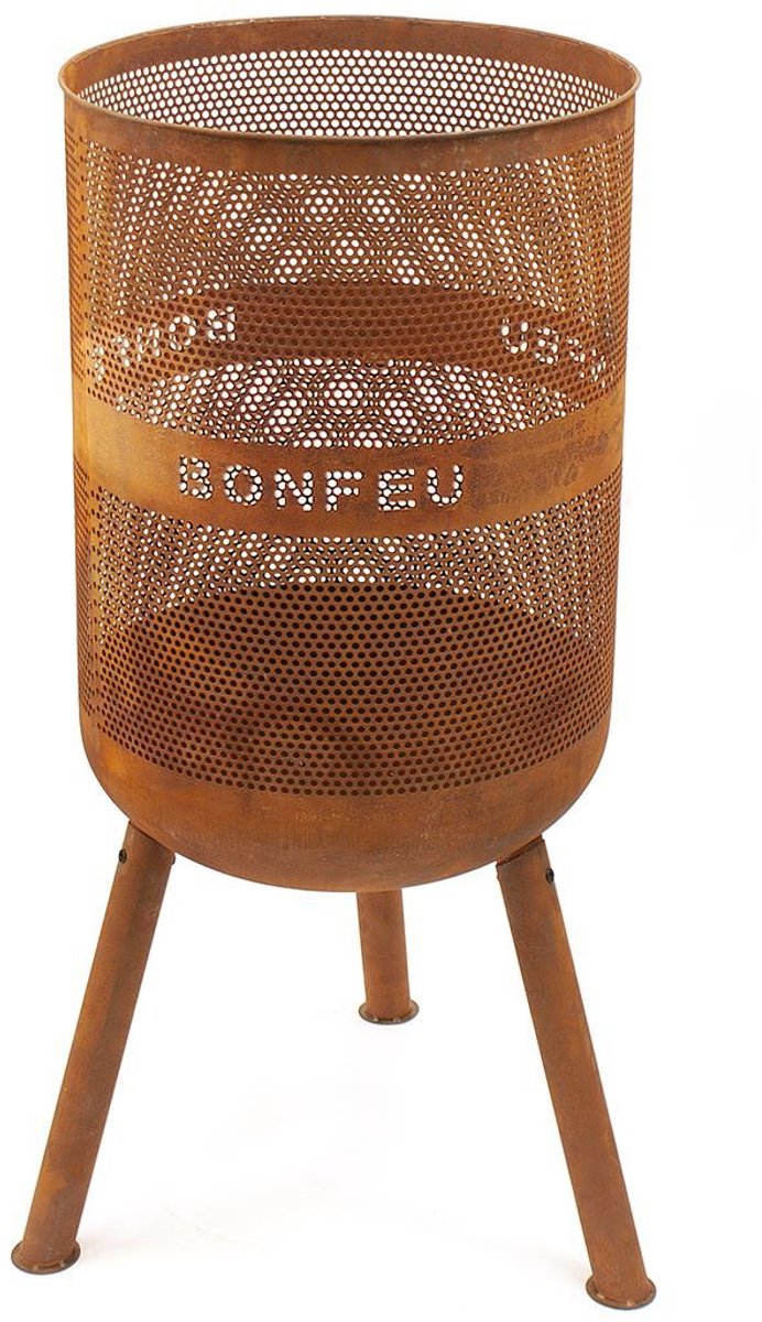 BonFeu BonVes Fire Basket 45 cm - With Grill Grate and Poker - Rust Brown