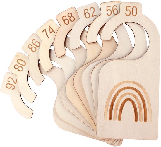 Baby Maatverdelers Houten 8 Stuks voor Kledingkast