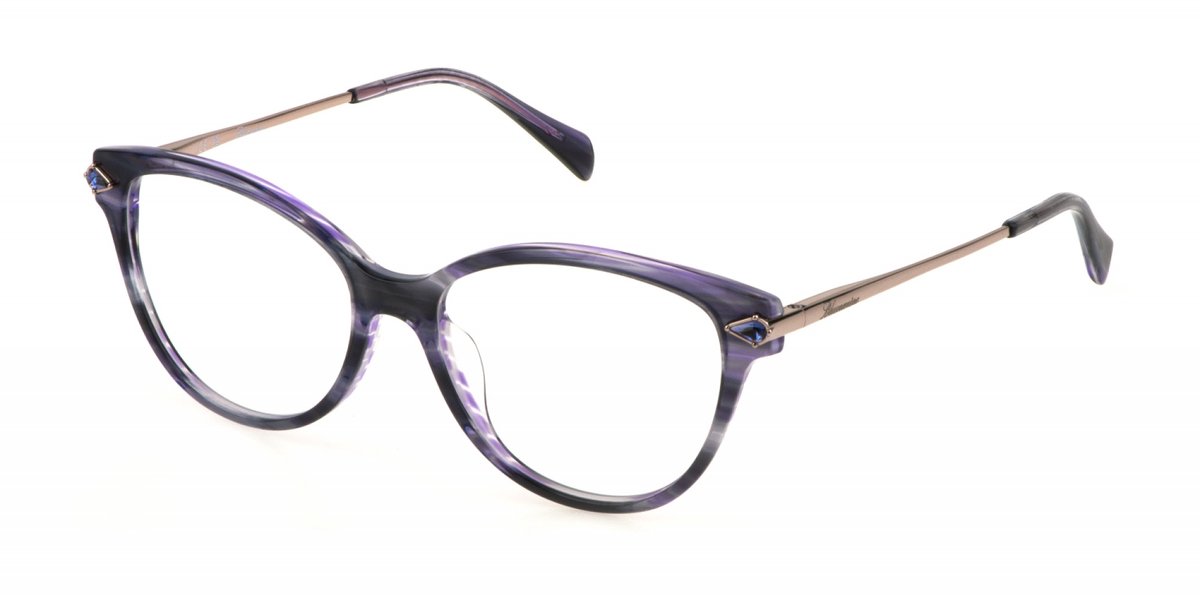 Blumarine VBM841S Striato viola lucido 54/16/140 WOMAN Brilmonturen