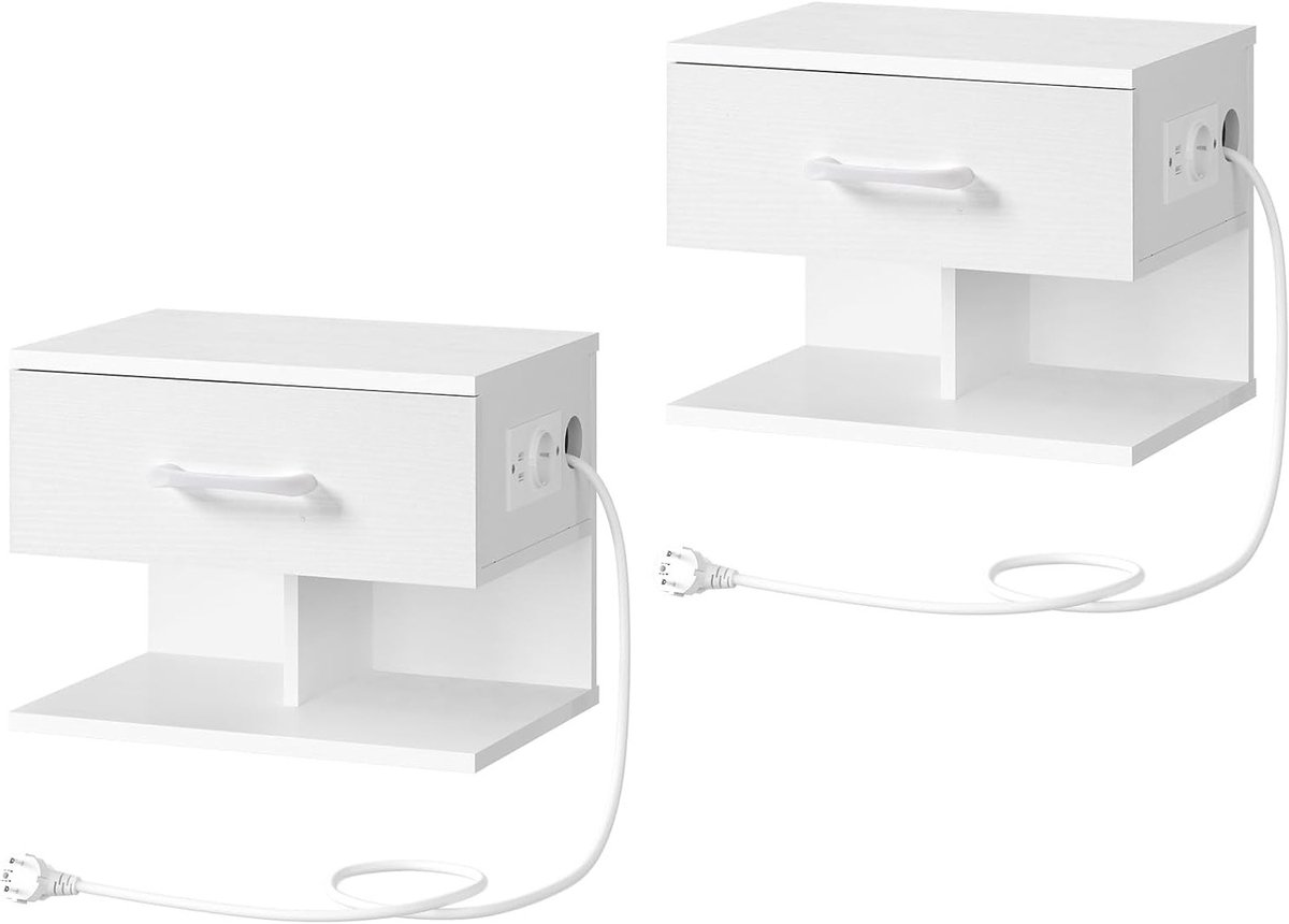 Moderne nachttafel met opbergruimte en houten afwerking voor slaapkamerdecoratie
