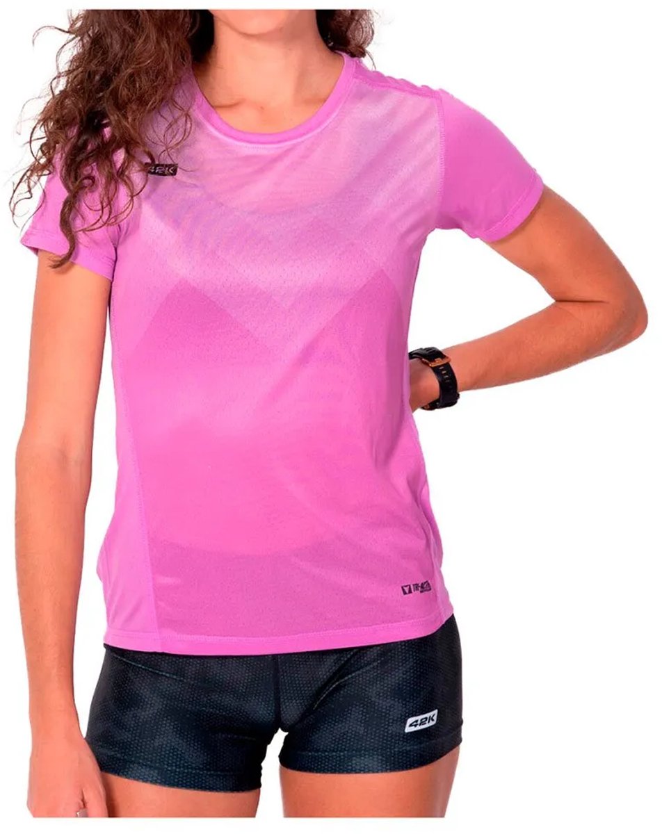42k Running Motion T-shirt Met Korte Mouwen Vrouw Paars