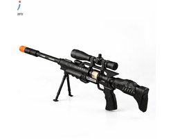 Speelgoed geweer met led lichtjes, trilling en schietgeluiden - scherpschutters - Sniper Rifle AWM 68CM (incl. batterijen)