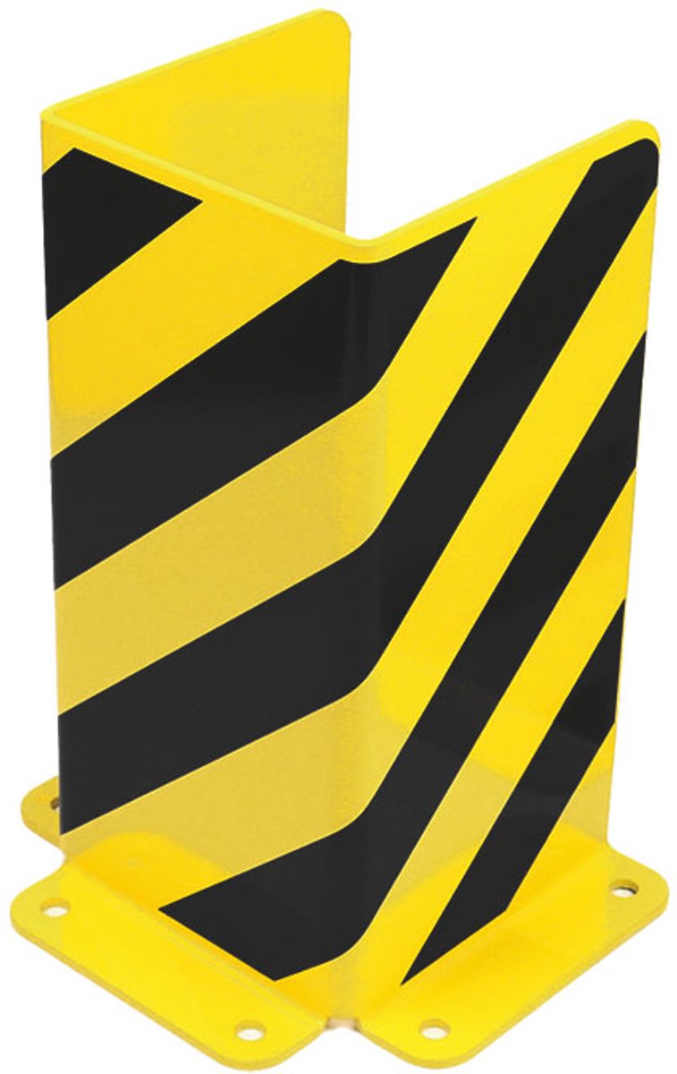 Stalen hoekbeschermer – geel/zwart – gegalvaniseerd – voor binnen- en buitengebruik - Geel & Zwart - 18 cm x 270 mm x 400 mm- - Steel - 5 mm - Voor binnen & buiten
