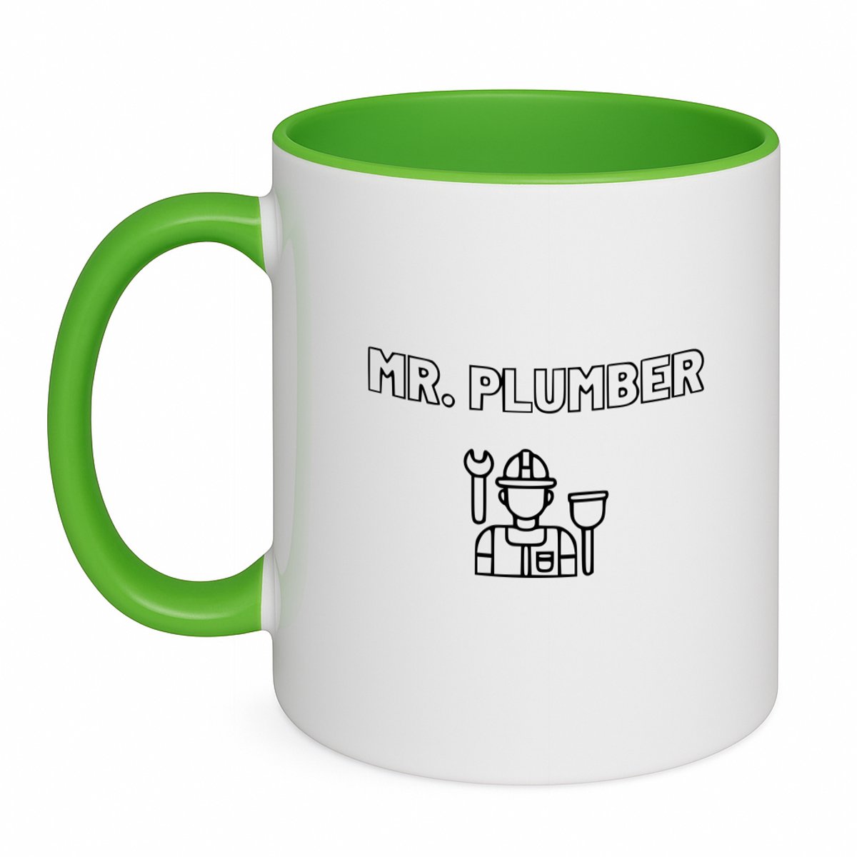 Hacebo® - Loodgieter MR. plumber koffiebeker groen - Loodgieter - Familie vrienden collega - thee mok - koffie beker - Cadeau - koffiemok - 350 ML inhoud
