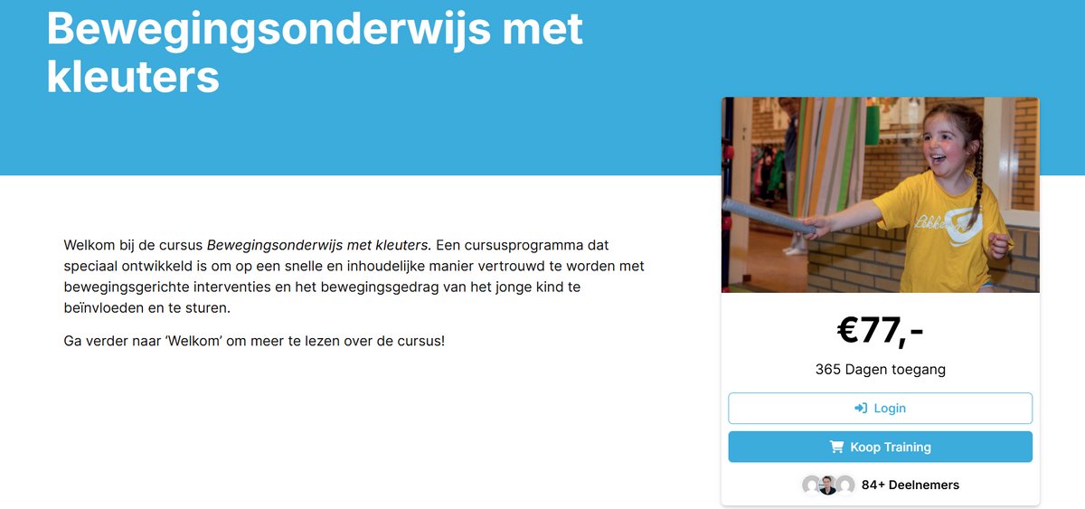 Onlinecursus - Bewegingsonderwijs met kleuters