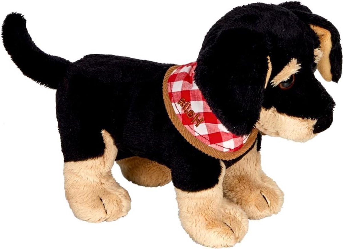 Pluche Teckel - Knuffel Dier - Spelen en Knuffelen - Omkeerbare Cape - 22 cm - Meerkleurig