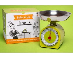 Retroweegschaal Groen – Analoge Keukenweegschaal met RVS Kom – 0,8 Liter – Tot 5 kg – Metaal