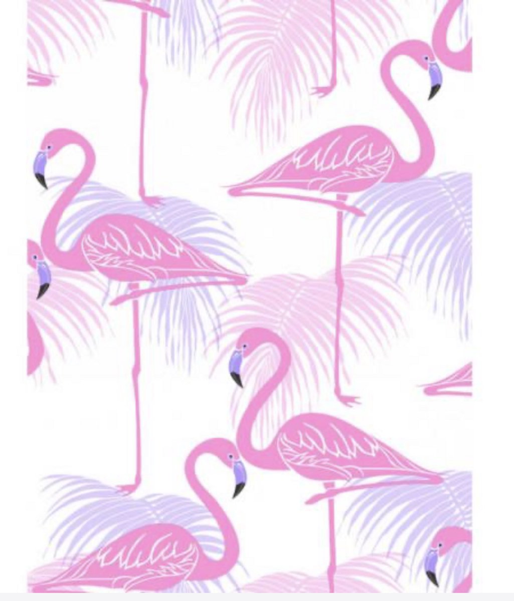 Flamingo Behang Wallpaper Papier 52cm breed 10m lang