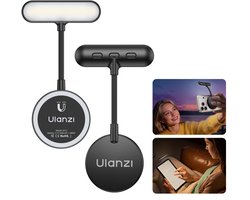 Ulanzi M10 Magnetische Flexibele Telefoonlamp - Oplaadbaar - Lampje voor smartphone, tablet en laptop - Batterijduur 270 minuten - MagSafe leeslamp met lees-modus - Dimbaar met 3 Kleurtemperaturen - Zwart