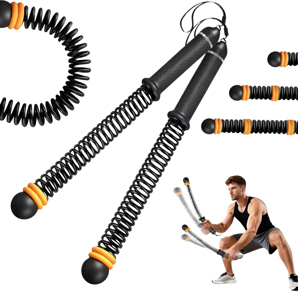 Solfit - Compacte Weerstandstrainer – Verstelbare Fitness Trainer voor Thuis – Draagbaar Fitnessapparaat – Full Body Workout – Geruisloos & Duurzaam – ROPAFIT