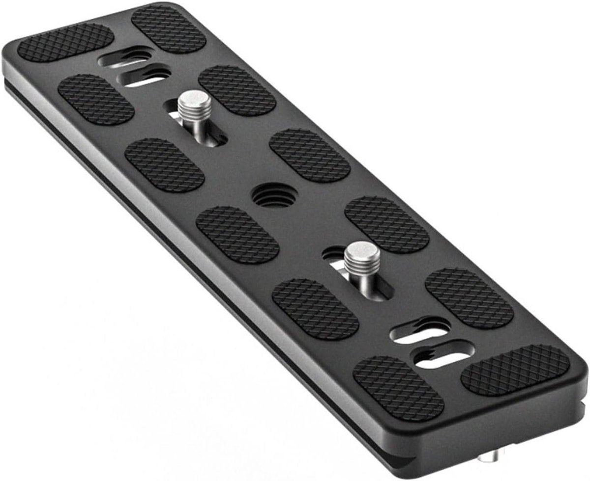 Snelkoppelingsplaat Camera - Telelensplaat Statief - Stabiliteit Fotografie - Antislip Rubber Pads - 150 mm - Zwart