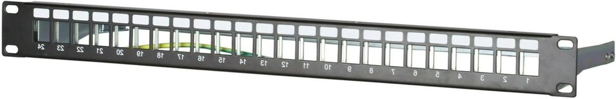 Patchpaneel Keystones - Netwerkpaneel Keystone - Netwerk Organiseren - 24 Poorts STP - 1U - Zwart