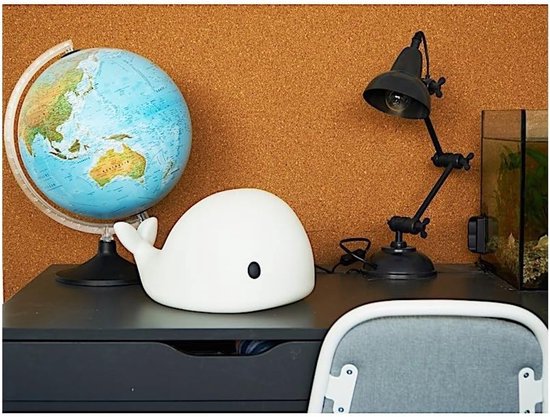 Nachtlamp Walvis - Slaaplamp Kinderkamer - Rustgevende Verlichting - Automatische Uitschakeling - 30 x 175 cm - Wit — afbeelding 5