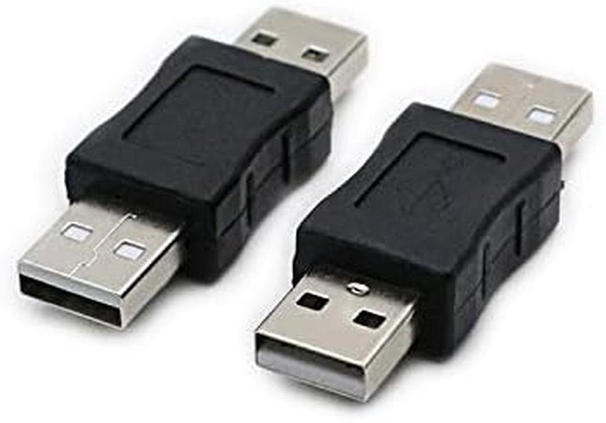 USB Adapter - Verbindingsstuk - Apparaten Koppelen - Hoge Snelheid - 2 Stuks - Zwart