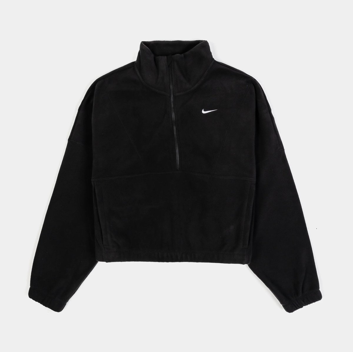 Nike Therma Fit Oversized Fleece Zip Up Jacket Dames Zwart