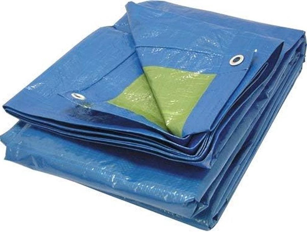Afdekzeil - Regenzeil - Buiten beschermen - Scheurbestendig - 5 x 8 meter - Blauw