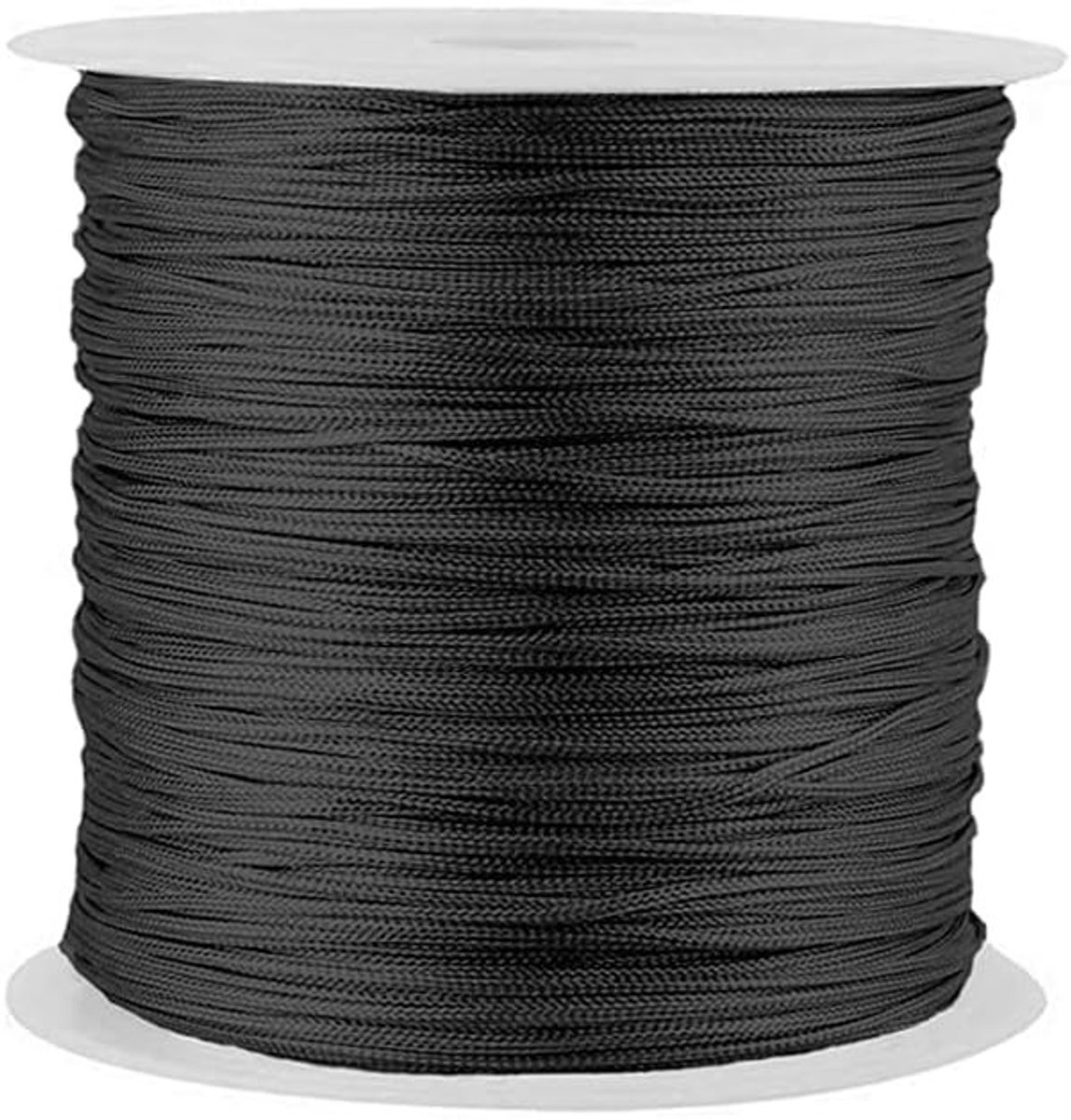 Zwarte nylon draad 0.8mm 100m voor macramé, handwerk, kralen en sieraden maken