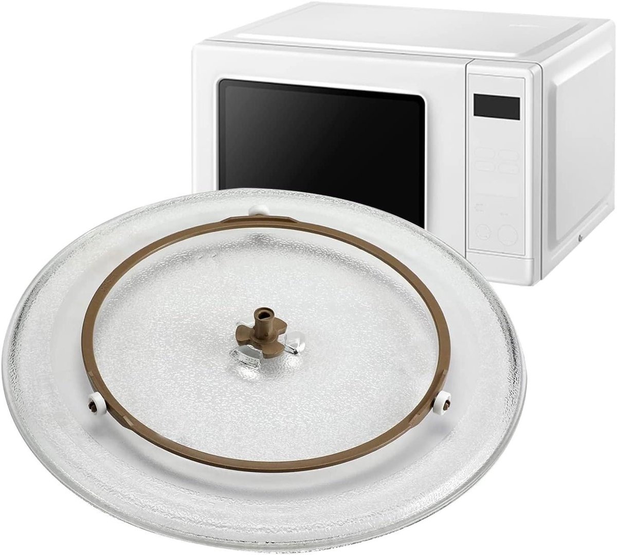 Glazen Draaitafel - Magnetronbord - Gelijkmatig Verwarmen - Hittebestendig Materiaal - 25.5 cm Diameter - Transparant