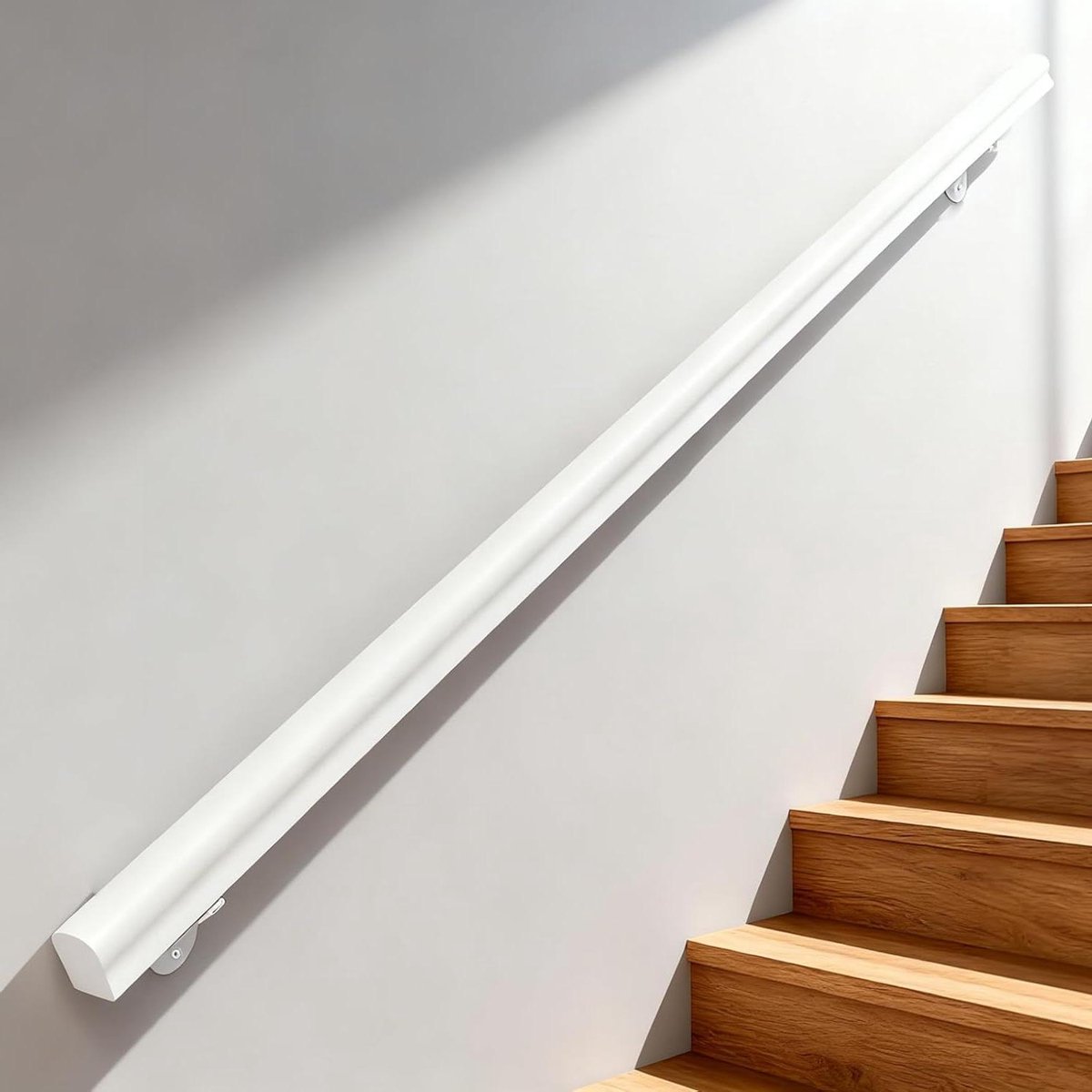 Houten trapleuning - Steun voor trap - Veilig traplopen - Massief grenen hout - 100 cm - Naturel
