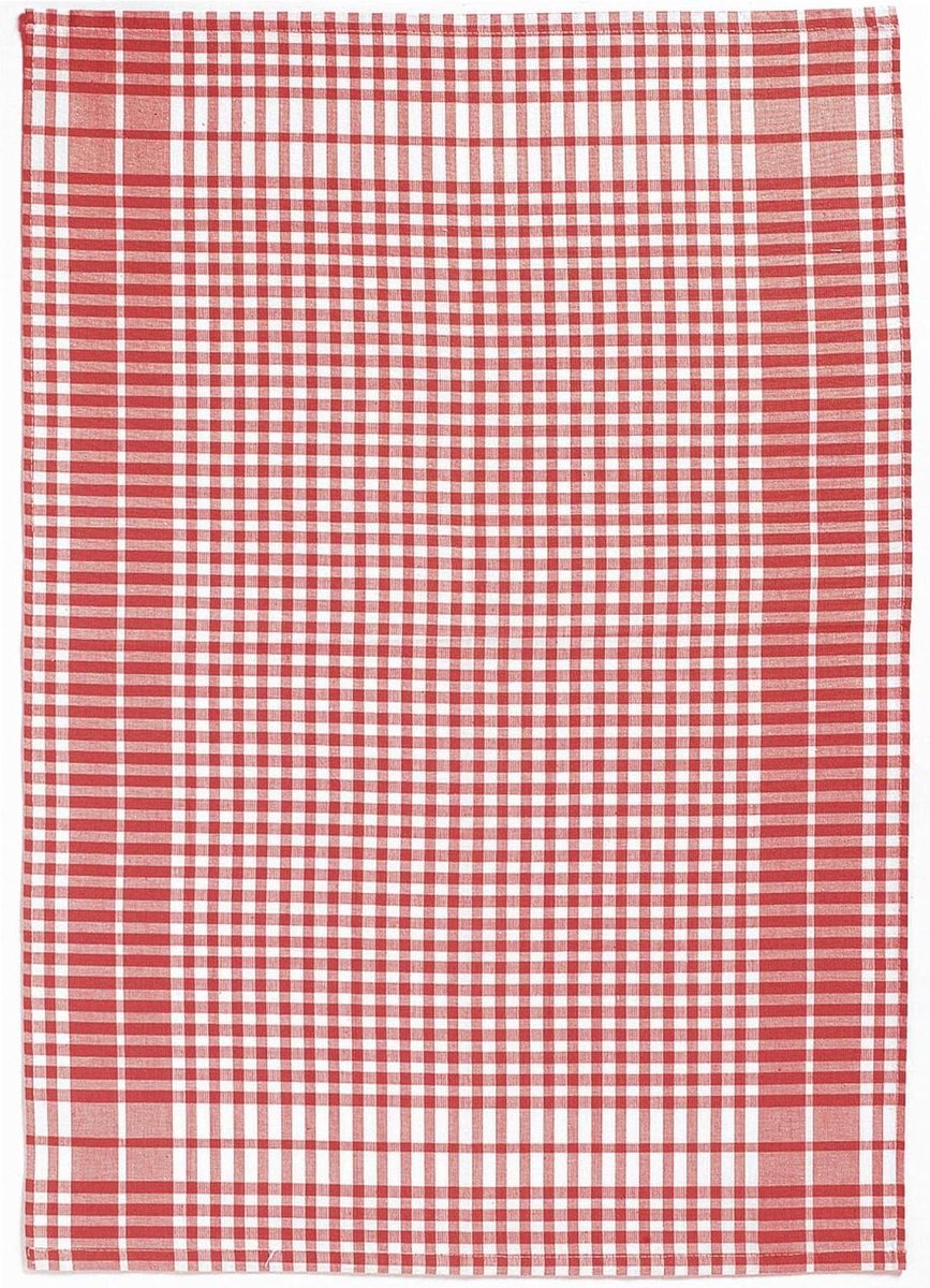 Theedoek - Keukendoek - Keukenwerk - Zeer absorberend - 50x70 cm - Rood