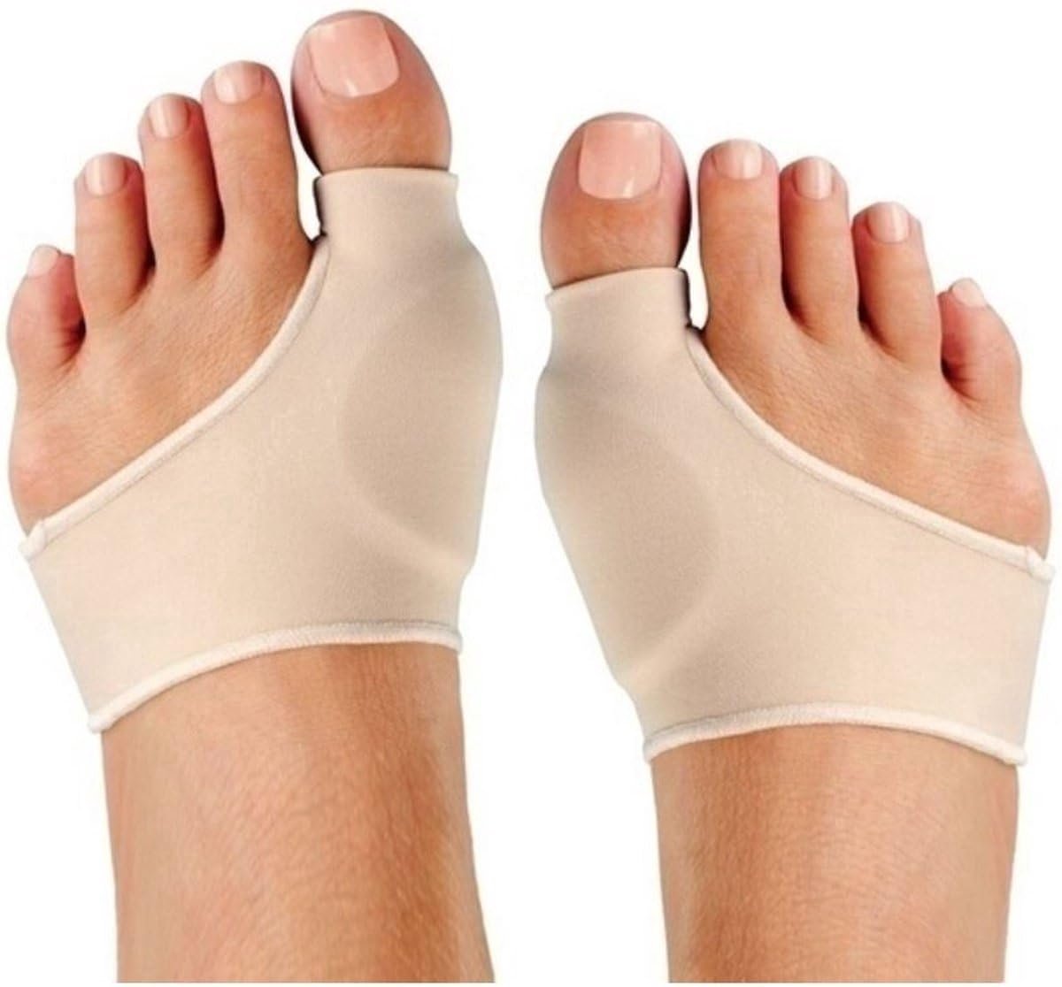 Okado Teenspreider met Gel Pad 2 Stuks – Nachtspalk Grote Teen – Voor Linker & Rechter Voet – One Size – Beige