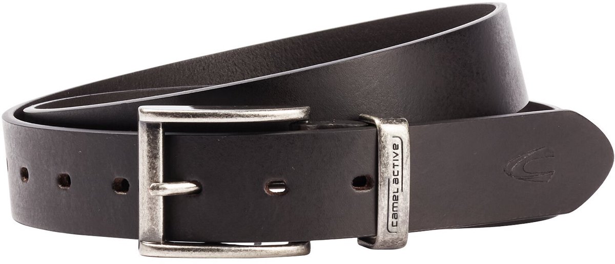 camel active Riem van hoge kwaliteit leer - Maat menswear-3XL - Donkerbruin