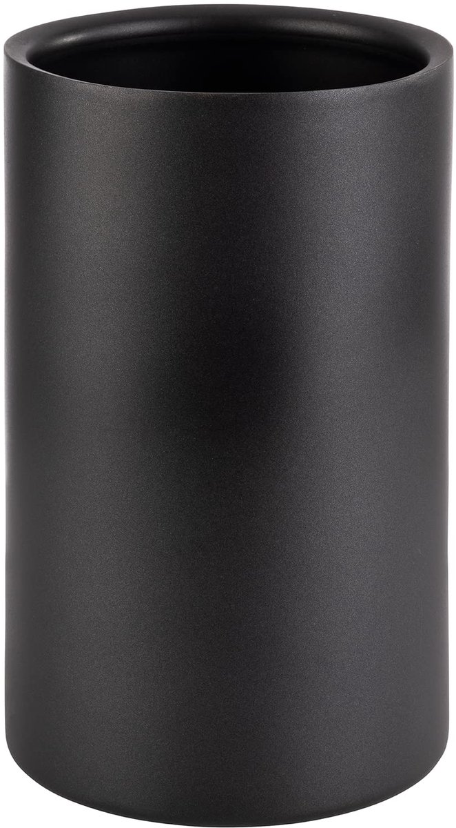 APS-Germany® Flessenkoeler - Dubbelwandig - RVS - Zwart - Ø 12/10 cm x H 20 cm