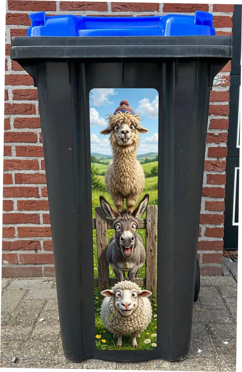 Klikosticker alpace, ezel en schaap 20x80 cm. (zie ook de andere designs)